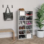 vidaXL Schoenenrek 54x34x100,5 cm bewerkt hout betongrijs, Verzenden, Nieuw