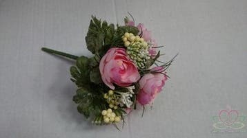 Bruidsmeisjesboeket Ranonkel Zijden frost Roze, Ophalen of Verzenden, Nieuw