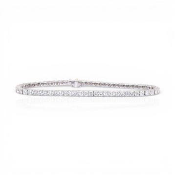 Armband - 18 karaat Witgoud - 5.88ct. tw. Diamant, Sieraden, Tassen en Uiterlijk, Armbanden, Nieuw