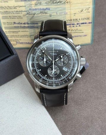 Zeppelin - Chronograph Date - 100 jahre - 7680-2 - Heren -, Nieuw