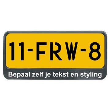Kentekenplaathouder - USA 18:2  - Eigen Tekst bedrukking, Verzenden, Nieuw