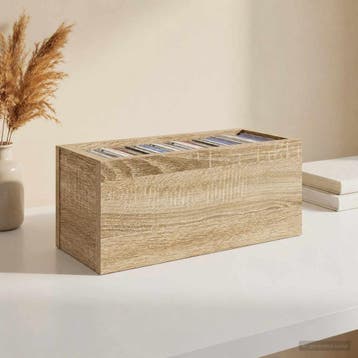 vidaXL CD Opslag Rek 4 st Sonoma Eiken 40 x 17 x 17 cm, Verzenden, Nieuw