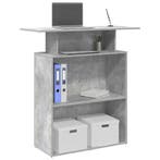vidaXL Receptiebalie 100x40x104 cm bewerkt hout betongrijs, Verzenden, Nieuw