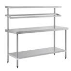 RVS werktafel met wandplanken groot |  150(h) x 180(b) x..., Verzenden, Nieuw in verpakking