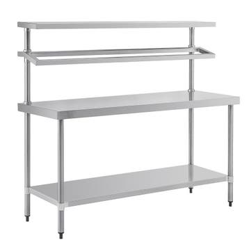 RVS werktafel met wandplanken groot |  150(h) x 180(b) x..., Verzenden, Nieuw in verpakking