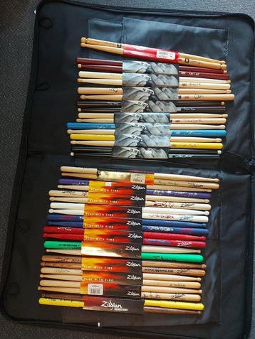 Verzameling Zildjian / Vic Firth / Pro-Mark - Grote sticktas, Nieuw