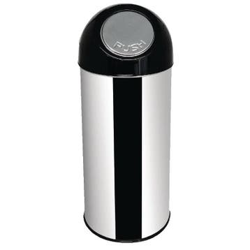 Afvalbak RVS met Push-Deksel | 50 L, Verzenden, Nieuw in verpakking