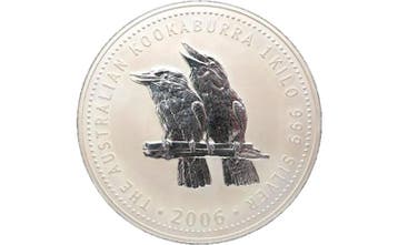 Kookaburra 1 kg 2006, Verzenden, Losse munt, Zilver