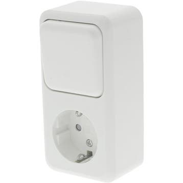 Q-LINK - Wandcontactdoos - Opbouw - 1-voudig Stopcontact -, Ophalen of Verzenden, Nieuw