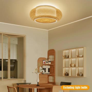 Rotan Hanglamp Bamboe Handgeweven 40 of 50 cm, Verzenden, Nieuw