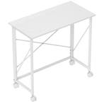 Opvouwbare Bureautafel Met Wielen En Stalen Frame Voor Stude, Verzenden, Nieuw
