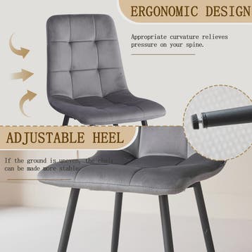 Moderne Velours Eetkamerstoelen (2/4/6 stuks) - Scandinavisc, Verzenden, Nieuw