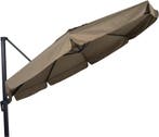 Zweefparasol Virgo Taupe Ø350cm inclusief zware parasolvoet, Tuin en Terras, Parasols, Ophalen of Verzenden, Nieuw