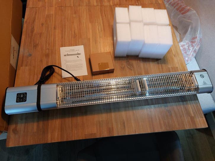 Terrasheater patioheater Infrarood Nieuw in doos, Tuin en Terras, Terrasverwarmers, Elektrisch, Nieuw, Draaibaar, Waterbestendig