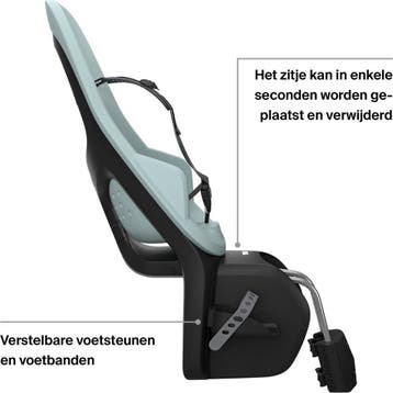 Thule Yepp 2 Maxi - fietsstoeltje - achterzitje - Frame, Ophalen of Verzenden, Zo goed als nieuw, Thule
