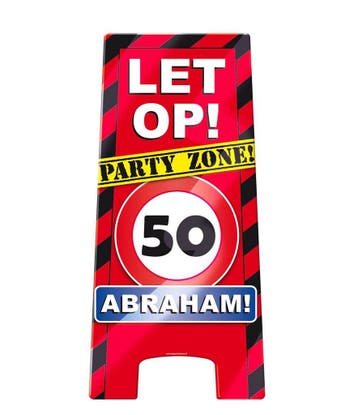 Waarschuwingsbord 50 Abraham, Ophalen of Verzenden, Nieuw
