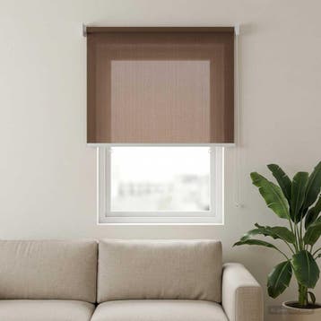 vidaXL Buitenrolgordijn 90% UV-blok Taupe 100 x 140 cm HDPE, Verzenden, Nieuw