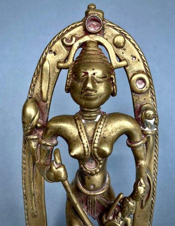 sculptuur, Mahisuramardin, bronzo a cera persa con