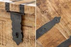 Massief houten salontafel BODEGA 100cm mangohouten, Ophalen of Verzenden, Nieuw