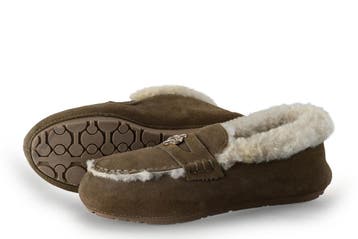 Manfield Pantoffels in maat 38 Bruin, Kleding | Dames, Bruin, Verzenden, Zo goed als nieuw, Pantoffels of Sloffen
