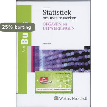 Statistiek om mee te werken opgaven en uitwerkingen, Boeken, Wetenschap, Verzenden, Zo goed als nieuw