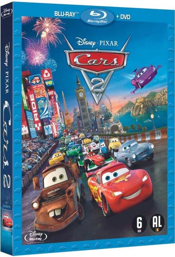 Cars 2 blu-ray plus dvd (blu-ray tweedehands film), Ophalen of Verzenden, Zo goed als nieuw
