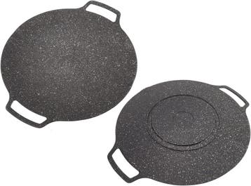Grillplaat Rond 36cm Antiaanbak | Tweedekansje | OP=OP, Ophalen of Verzenden, Zo goed als nieuw, Aluminium, Overige typen