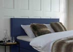 ACTIE! Boxspring Venetië 160 200 Blauw, 200 cm, Modern, 160 cm, Verzenden