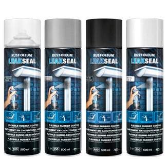 Rust oleum leakseal flexibele rubber coating 500 ml, zwart,, Verzenden, Nieuw