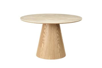 Eettafel UNIQUE 120cm rond eikenhout fineer met keramisch, Ophalen of Verzenden, Nieuw