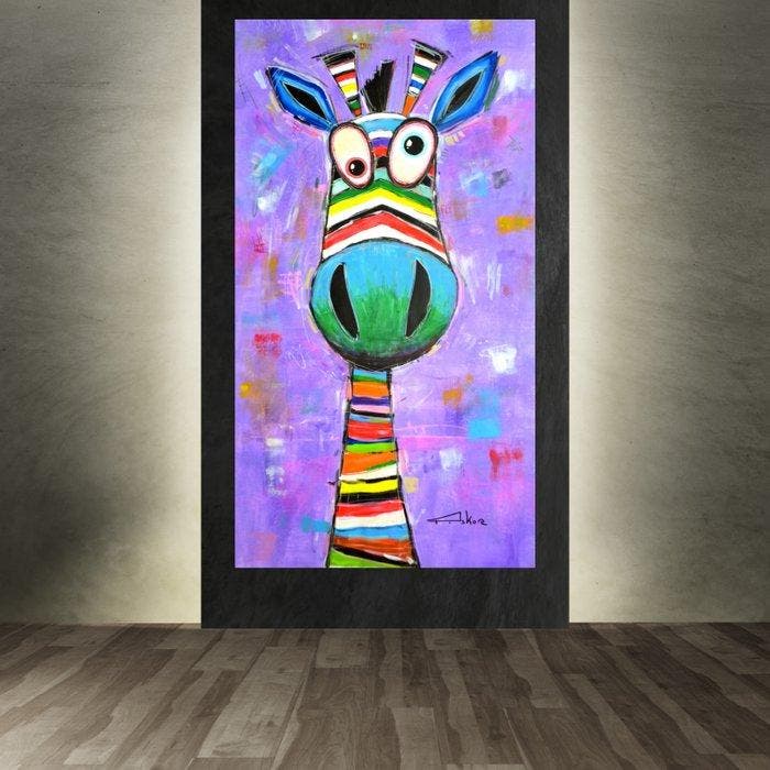 Piotr Piskorz - Rainbow camouflage XXL, Antiek en Kunst, Kunst | Schilderijen | Modern