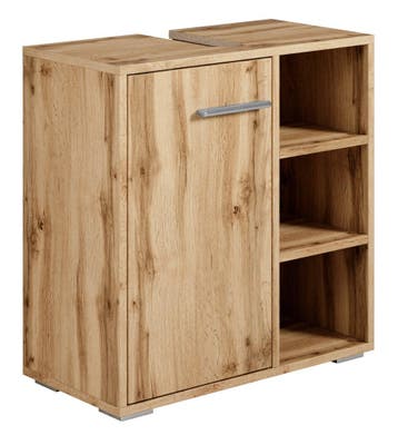 Wastafelkast Neptunus 60 x 28 x 60 cm Eiken Badkamerkast, Huis en Inrichting, Badkamer | Badkamermeubels, Verzenden, Nieuw, Wastafelkast