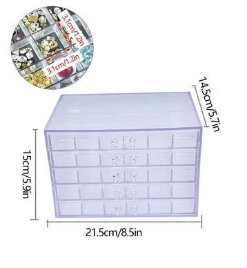 Nail Art Organizer met 5 Lades – 120 Vakken Opbergdoos, Verzenden, Nieuw