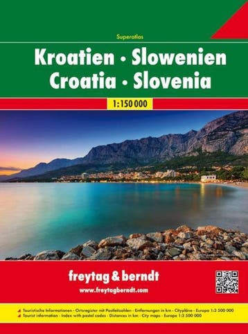 Kroatië & Slovenië Wegenatlas F&B - Freytag-Berndt, Verzenden, Zo goed als nieuw, Freytag-Berndt