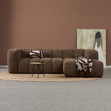 *WOONWINKEL* Design Bank Bruin Hoek Rechts, Verzenden, Nieuw