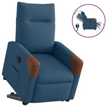 vidaXL Sta-op-stoel elektrisch verstelbaar stof blauw, Verzenden, Nieuw