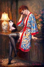 Max-Daniel - Alcove in Black Stockings