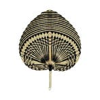 Bamboo Waaier streep Zwart/naturel 40cm, Verzenden, Nieuw