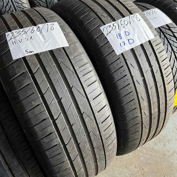 2 x Hankook 235-60-18 Zomerbanden 5mm, 18 inch, Gebruikt, Ophalen of Verzenden, 235 mm
