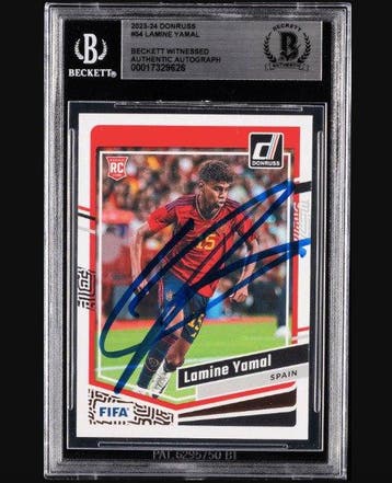 2023 Panini Lamine Yamal #54 Hand Signed - Spain - Rookie, Nieuw