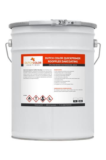 DCC Quickprimer Roofflex Dakcoating Zwart 10L, Zwart, Nieuw, Verf, Verzenden
