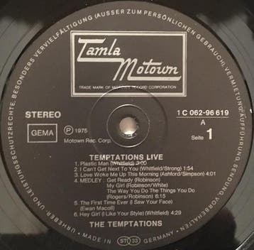 The Temptations - Live, Ophalen of Verzenden, Gebruikt