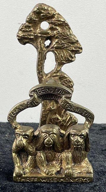 Deurklopper - R.d. - 1900-1910 - Deurklopper 3 Wijze Apen