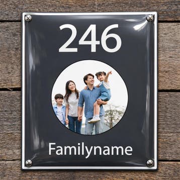 Emaille naambord met foto, Verzenden, Nieuw