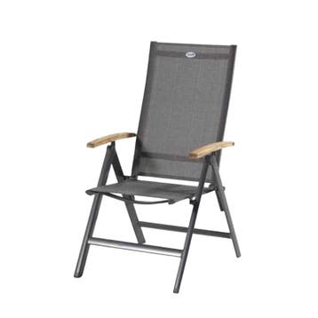 Hartman Alice verstelbaar antraciet teak armleggers -, Tuin en Terras, Nieuw