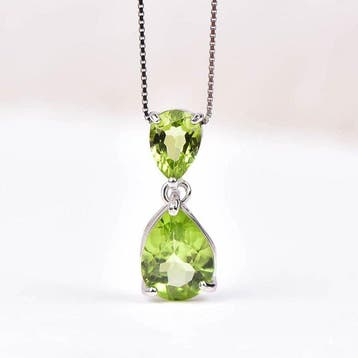 Zonder minimumprijs - Hanger Zilver - Peridot -, Sieraden, Tassen en Uiterlijk