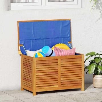 vidaXL Tuinbox met jaloezieën 90x50x56 cm massief acaciahout, Verzenden, Nieuw
