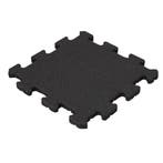 Rubber tegel 25 mm - 50 x 50 cm - Zwart - Puzzelsysteem, Tuin en Terras, Verzenden, Nieuw