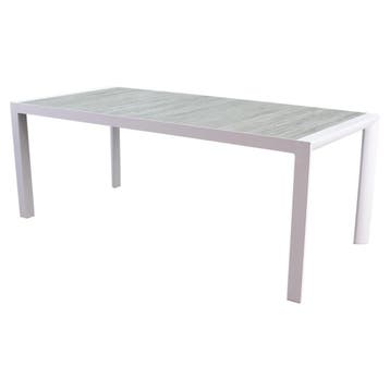 New Delhi dining tuintafel 220x100xH74,5 cm wit, Ophalen of Verzenden, Nieuw