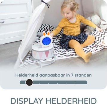 Slaaptrainer - Nachtlampje - Kinderwekker - Pastel Beige - A, Verzenden, Zo goed als nieuw